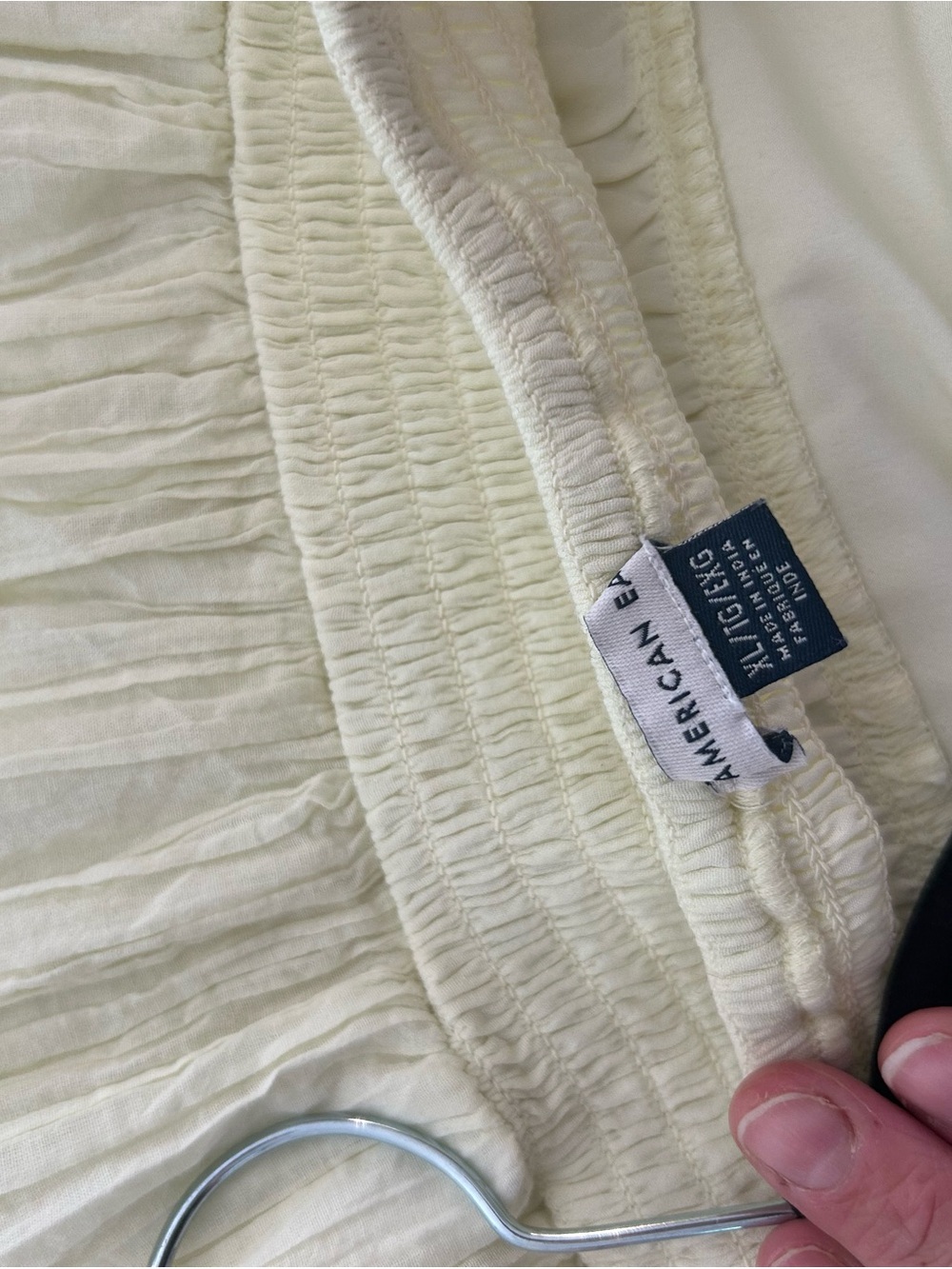 American Eagle Outfitters Pale Yellow Tiered Maxi Dress - Picture 4 of 4